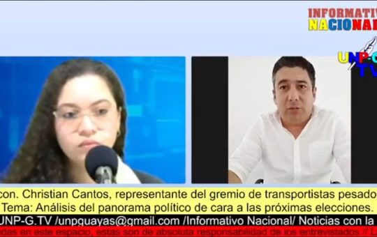 Informativo Nacional: Econ. Christian Cantos, representante del gremio de transportistas pesados.