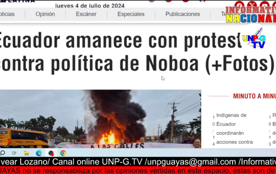 Informativo Nacional: Ecuador amanece con protestas contra política de Noboa