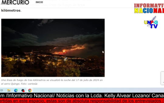 Informativo Nacional: 140 hectáreas de vegetación se han consumido por incendio en Santa Isabel y Girón