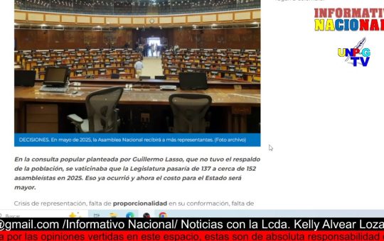 Informativo Nacional: Elecciones 2025: Ecuador perdió la oportunidad de reducir el número de asambleístas