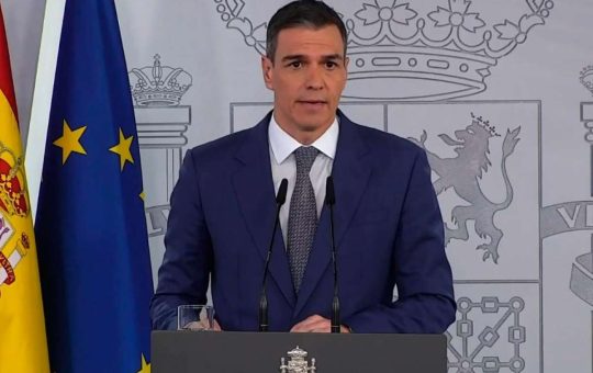Presidente Pedro Sánchez comparece tras apagón en España