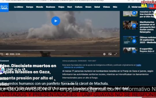 Informativo Nacional: Hallan restos humanos con un panfleto fuera de la cárcel de Machala.