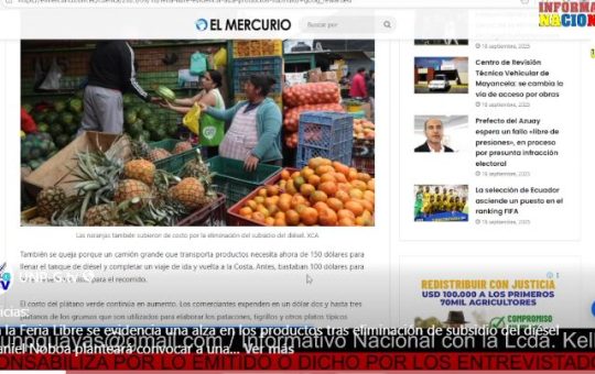 Informativo Nacional: En la Feria Libre se evidencia una alza en los productos tras eliminación de subsidio del diésel