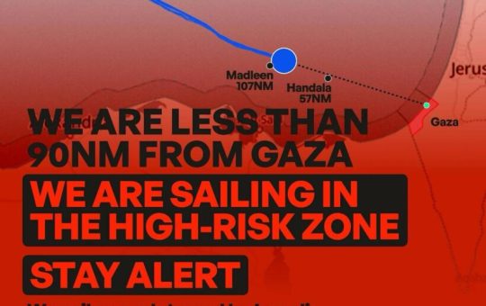 Una noche de vigilia en el Mediterráneo: la Flotilla Sumud bajo asedio invisible