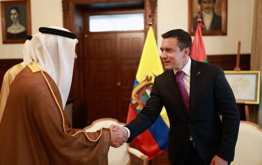 Próximo viaje de Noboa: Emiratos Árabes Unidos