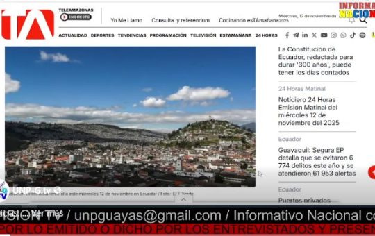 Informativo Nacional: Prestadores de servicio del IESS protestaron en Guayaquil para exigir el pago de deudas.