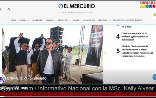 Informativo Nacional: Presidente Noboa reaparece en redes sociales tras una semana de cambios y silencio.