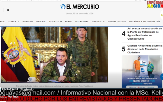 Informativo Nacional: El presidente Noboa se reunirá con la presidenta del FMI en Suiza.