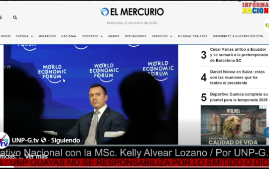 Informativo Nacional: Noboa expone en Davos que bandas delictivas tienen más 65 mil miembros .