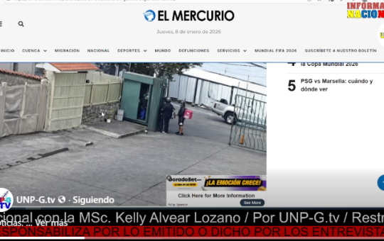 Informativo Nacional: Falsos delivery asaltaron al guardia de seguridad de la urbanización Martín Fierro, en Cuenca.