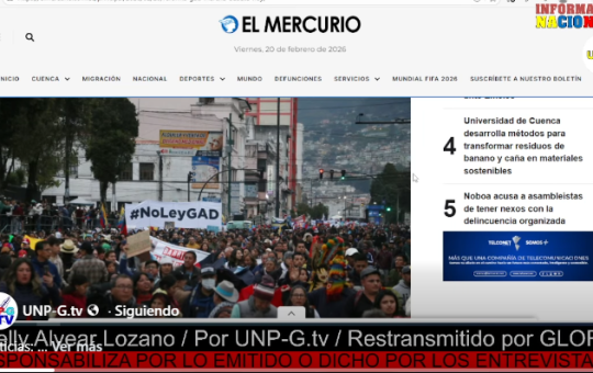 Informativo Nacional: Marcha multitudinaria contra reforma a los gastos de los GAD que se debate hoy.