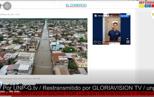 Informativo Nacional: Tres fallecidos y más de 10 000 afectados por lluvias en Ecuador en lo que va de 2026.