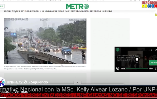 Informativo Nacional: Guayaquil soporta lluvias y tormenta extrema por más de 8 horas.