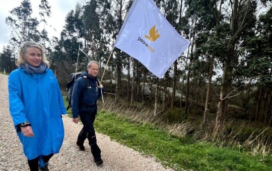 Peace Walk en camino hacia Santiago de Compostela: las fotos