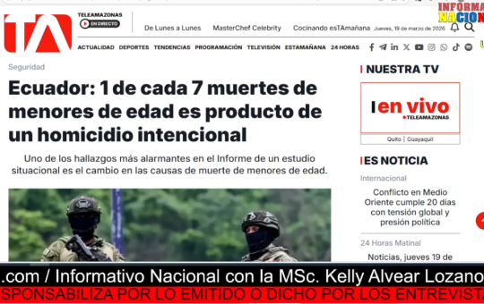 Informativo Nacional / Organizaciones provida piden que Noboa bloquee el cambio de género en la cédula.