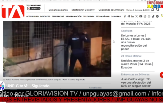 Informativo Nacional: Operativos simultáneos en Ecuador dejan más de un millón de dólares incautados a GDO.