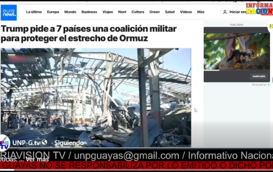 Informativo Nacional: Alerta por altos índices de radiación en Ecuador en la semana del 16 al 22 de marzo.