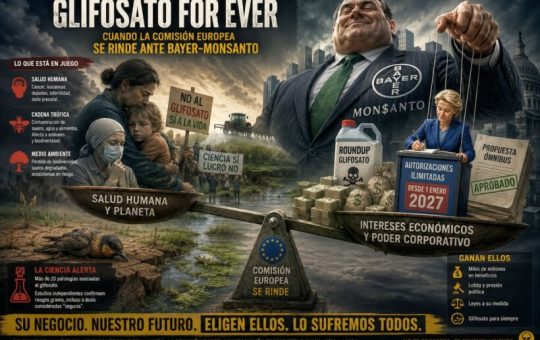 Glifosato for ever: cuando la Comisión Europea se rinde ante Bayer-Monsanto