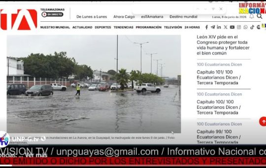 Informativo Nacional / Guayaquil recibió en una noche la misma cantidad de lluvia que cayó durante todo mayo.