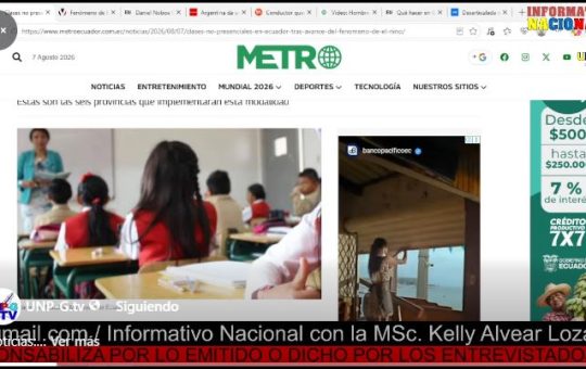Informativo Nacional / Clases no presenciales en seis provincias de Ecuador tras avance del fenómeno de El Niño.