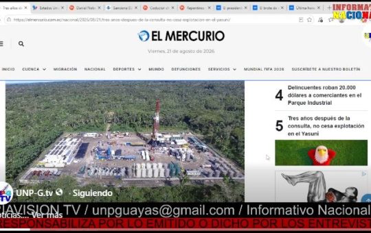 Informativo Nacional / Tres años después de la consulta, no cesa explotación en el Yasuní.