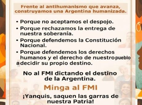 Frente al antihumanismo que avanza, elegimos construir una Argentina humanizada