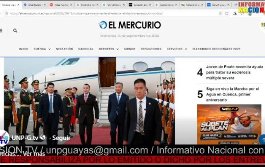 Informativo Nacional / Daniel Noboa se ausentará nuevamente del país, esta vez viajará a Estados Unidos.