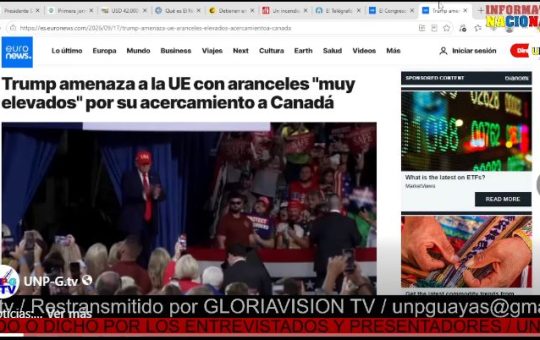 Informativo Nacional / Presidente Daniel Noboa anuncia inteligencia artificial de Emiratos Árabes para reforzar las fronteras de Ecuador.