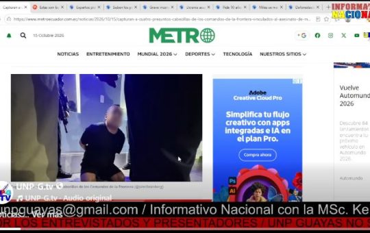 Informativo Nacional / Capturan a cuatro presuntos cabecillas vinculados al asesinato de militares en Ecuador.