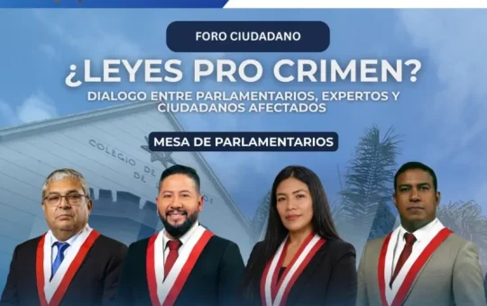 (Perú) Diálogo de Parlamentarios, expertos y ciudadanía para derogar Leyes Procrimen